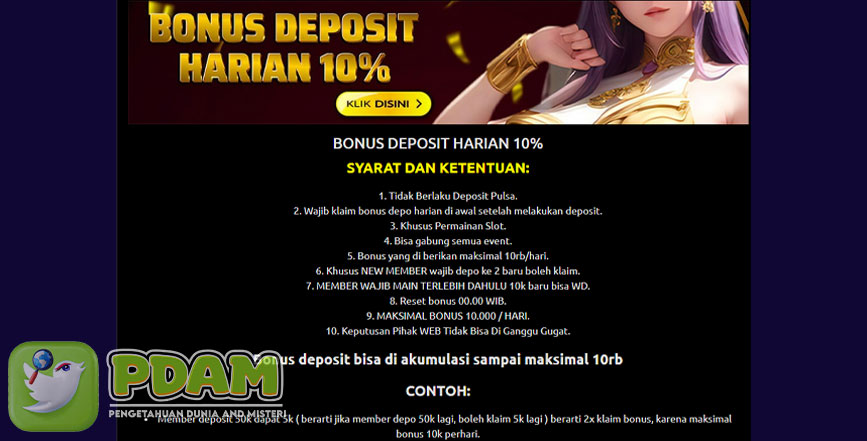 Bonus Harian di Situs Slot Online Menjadi Saldo Tambahan Pemain