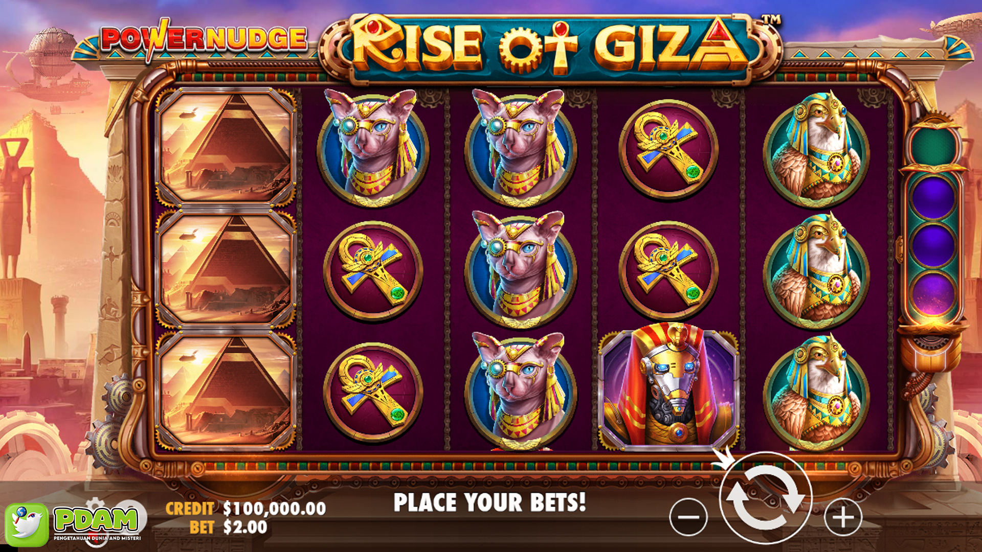 Jelajahi Kekayaan Besar Mesir di Slot Rise of Giza PowerNudge